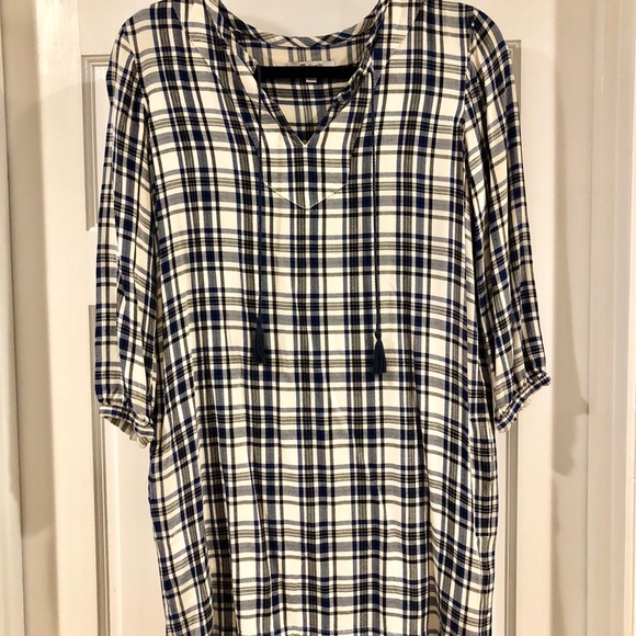 Madewell plaid tunic with pockets - Picture 2 of 5